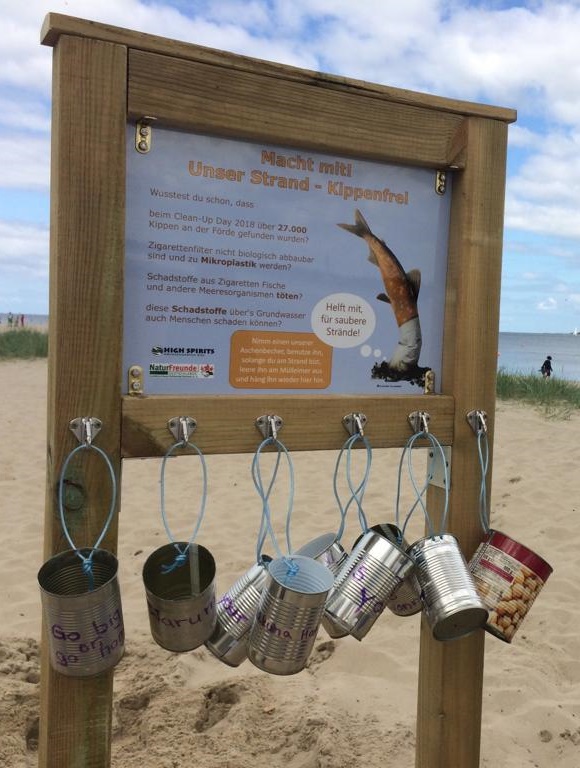 Aschenbecher to go: Aktion gegen Zigarettenkippen am Strand